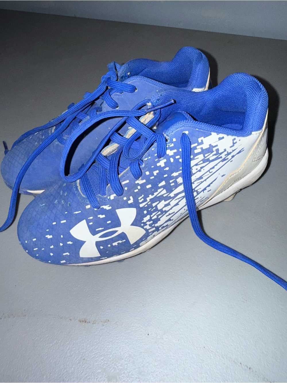 Under Armour Blue and White Kids' Sneakers